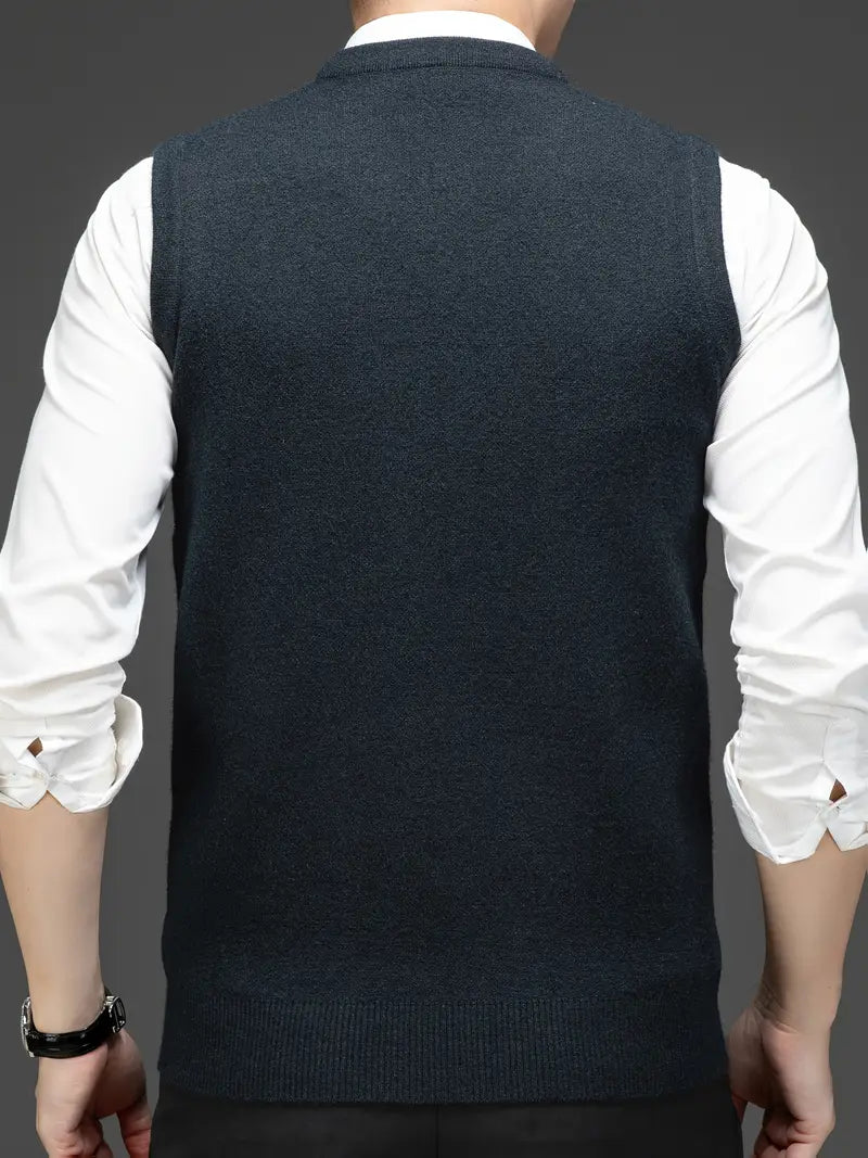 Yannick – Schlanke Passform Ärmelloser Pullover