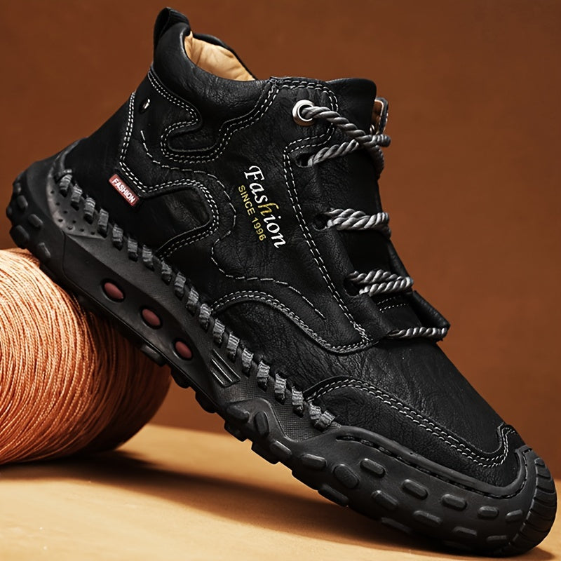 Kolman – Lässige Leder Schnürstiefeletten Mit Rutschfester Sohle