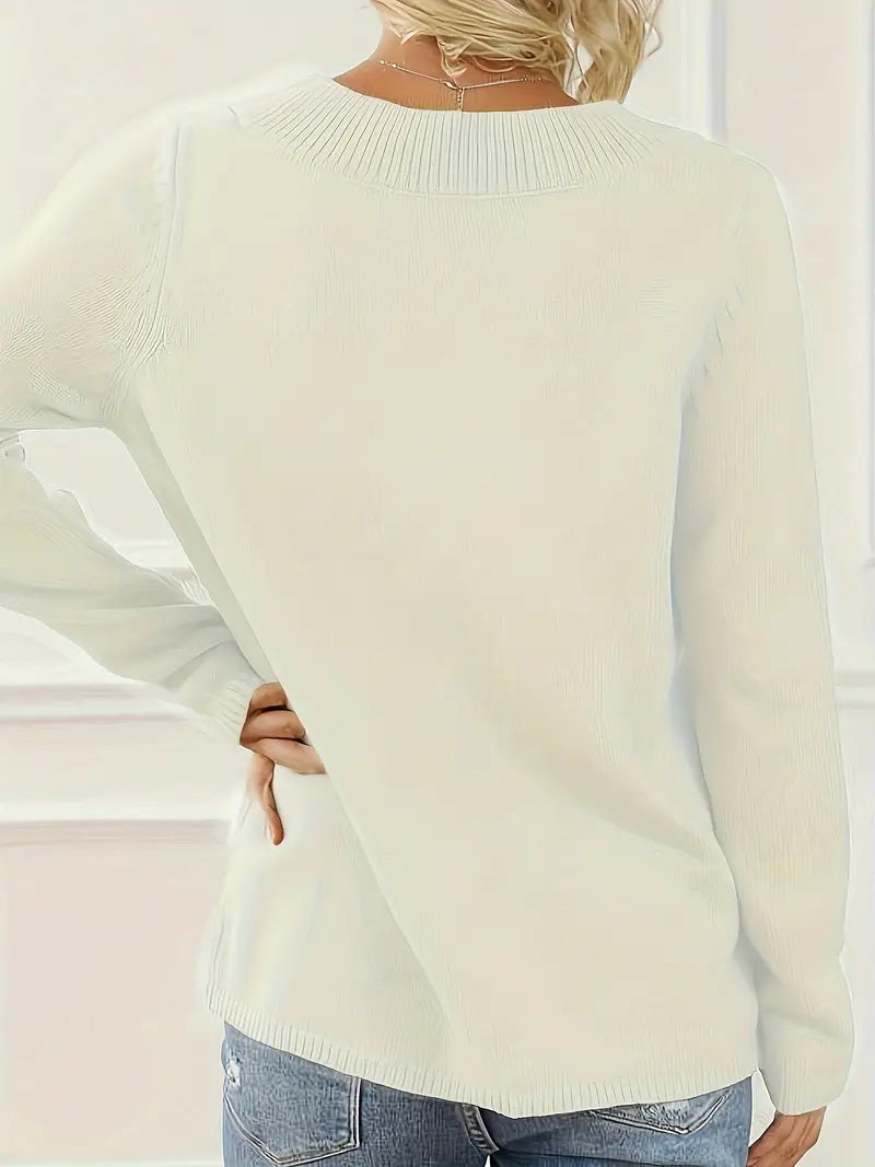 Shareena – Strickpullover Mit V-Ausschnitt