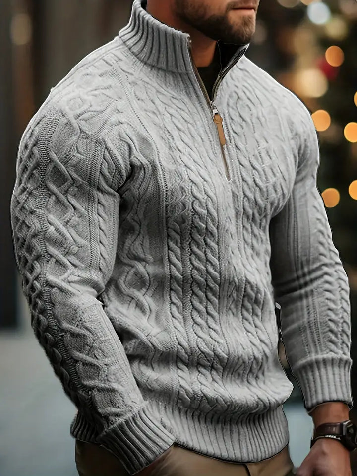 Rabada – Strickpullover Mit Halbem Reißverschluss Und Stehkragen
