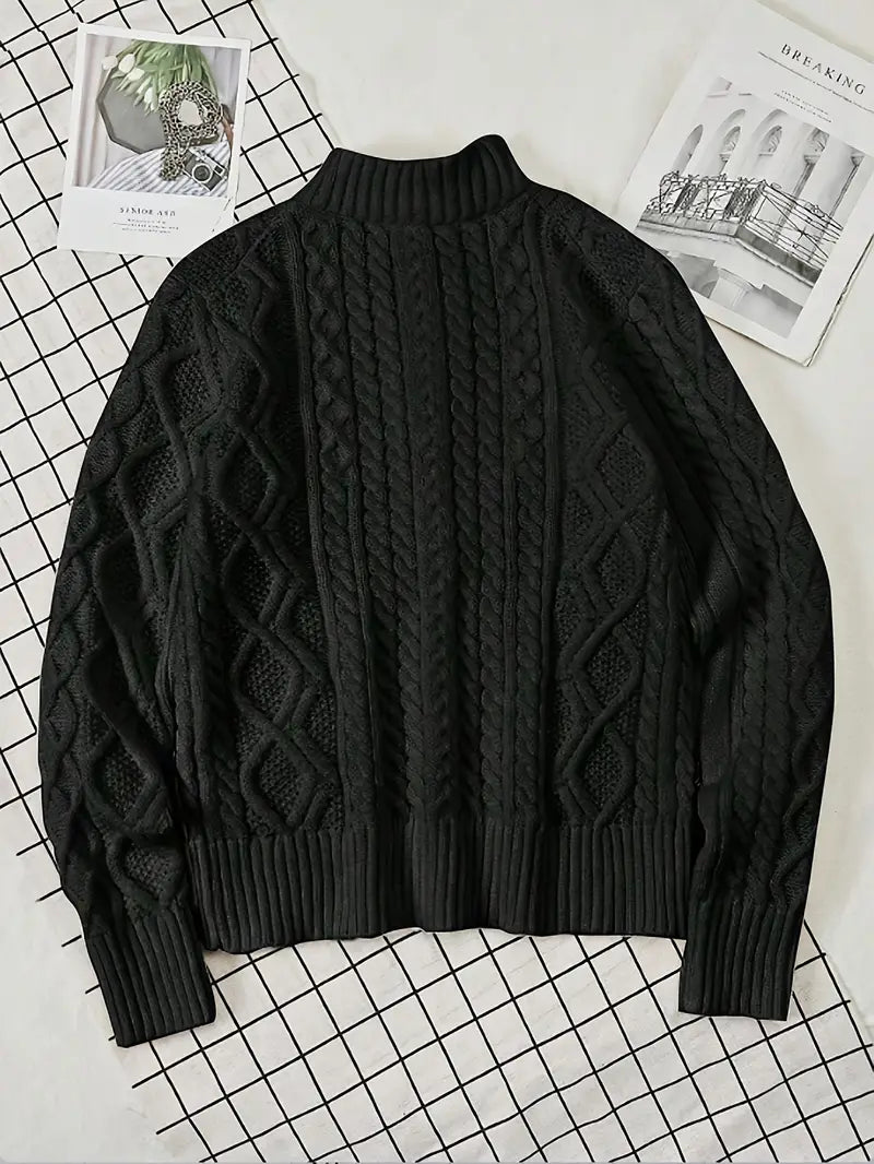 Rabada – Strickpullover Mit Halbem Reißverschluss Und Stehkragen