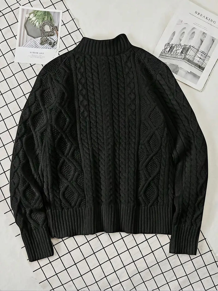 Rabada – Strickpullover Mit Halbem Reißverschluss Und Stehkragen