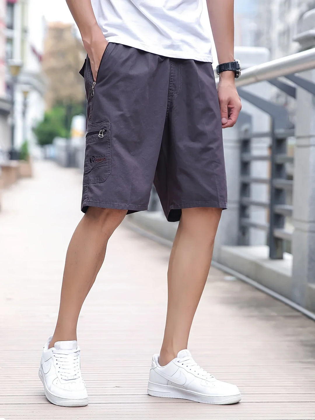 Fedde – Leichte Cargo Shorts Mit Tasche