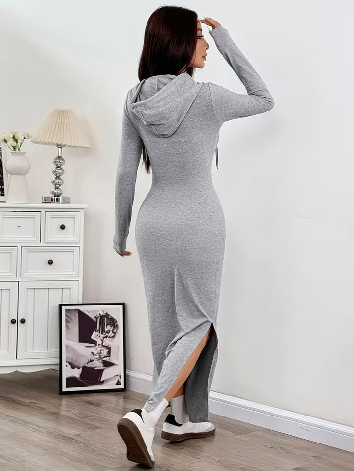 Dahye – Langärmliges Maxikleid Mit Kapuze