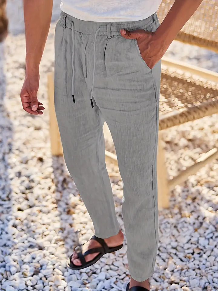 Nichols – Locker Sitzende Hose Aus Leinen Mit Kordelzug