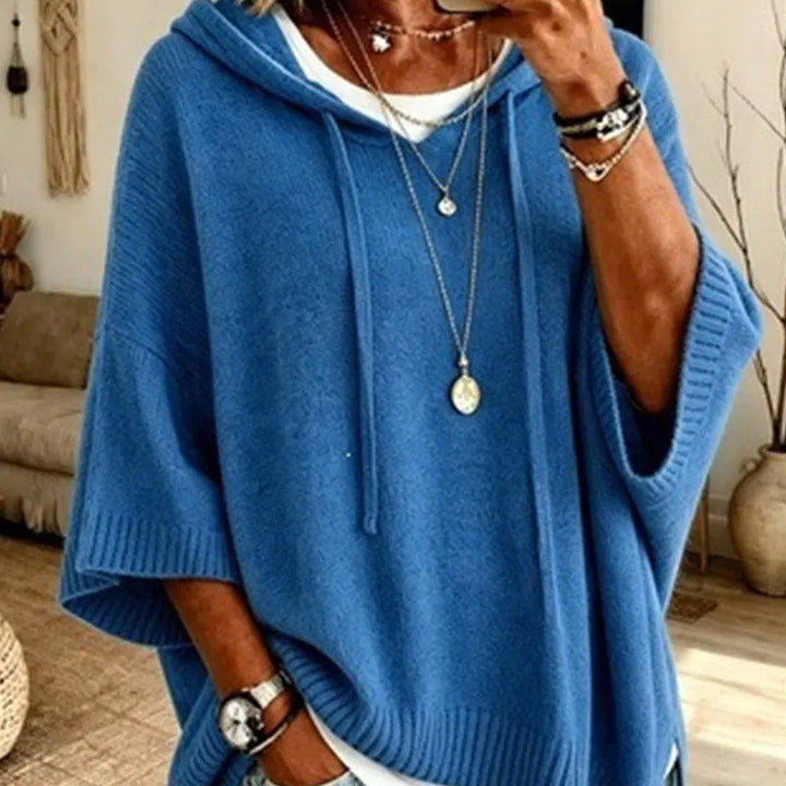Kinala – Übergröße-Strick-Kapuzenpullover Mit Kordelzug