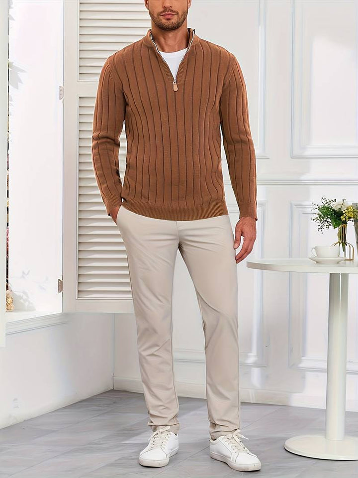 Yedidya - Lässiger Langarm Strick Pullover