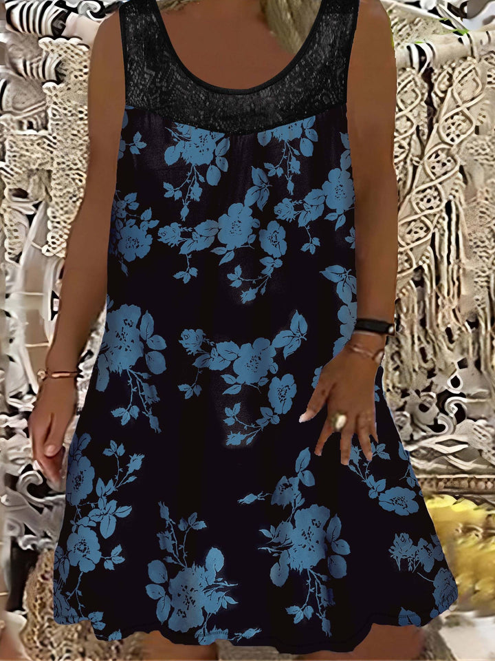 Samudri - Lockeres Armelloses Maxi Kleid Mit Rundhalsausschnitt