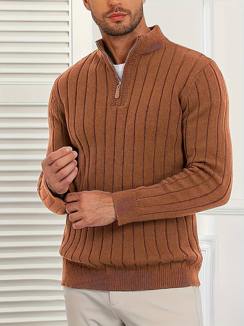 Yedidya - Lässiger Langarm Strick Pullover