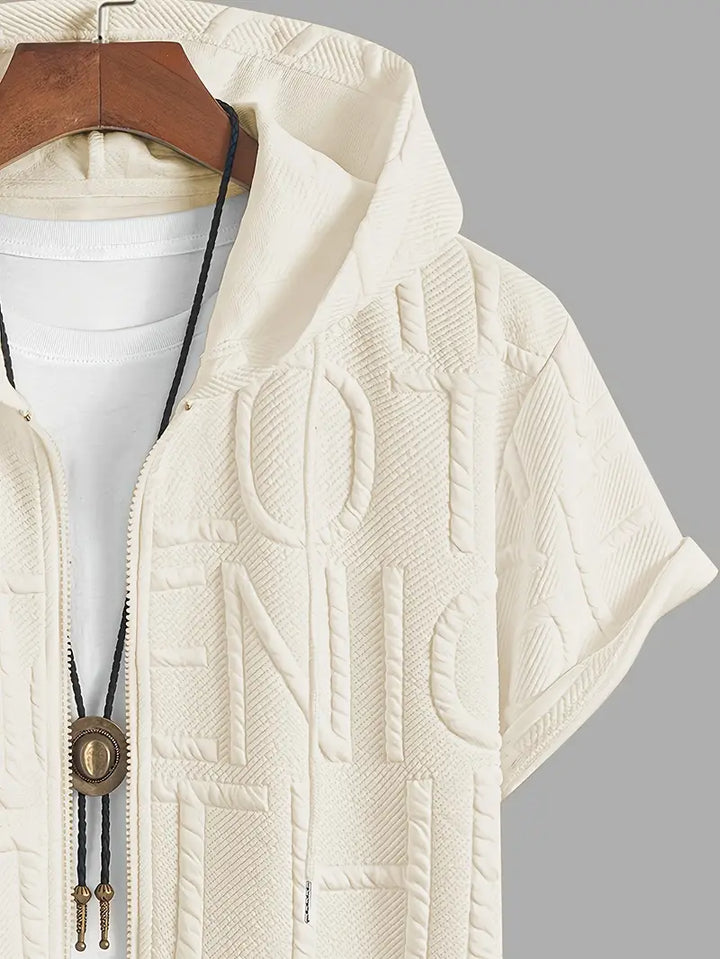 Henryk – Elegante Kurze Ärmel Kapuzen Mit Reißverschluss