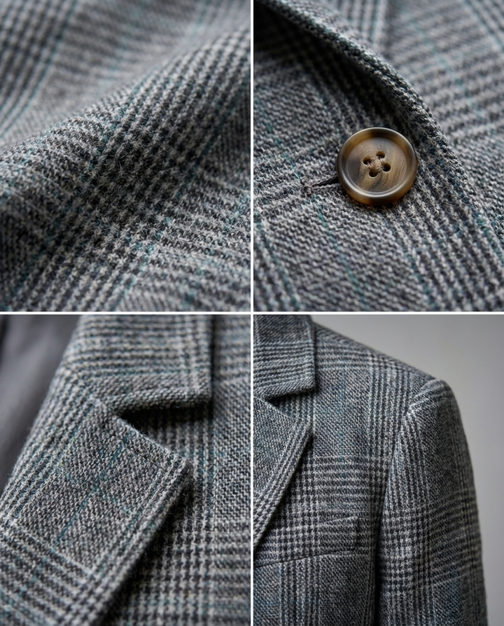 Eshania – Elegante Jacke Mit Karomuster
