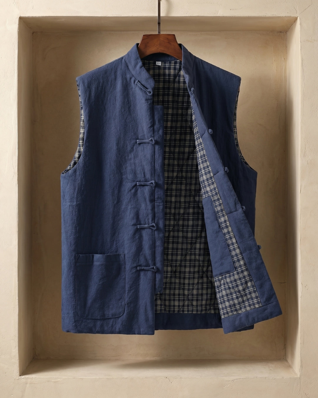 Fredrick - Weste im Vintage-Stil Mit Aufgesetzten Taschen
