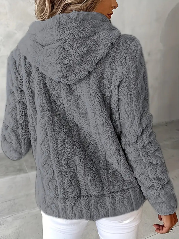 Ganka - Langarm Kapuzenpullover Mit Reißverschluss