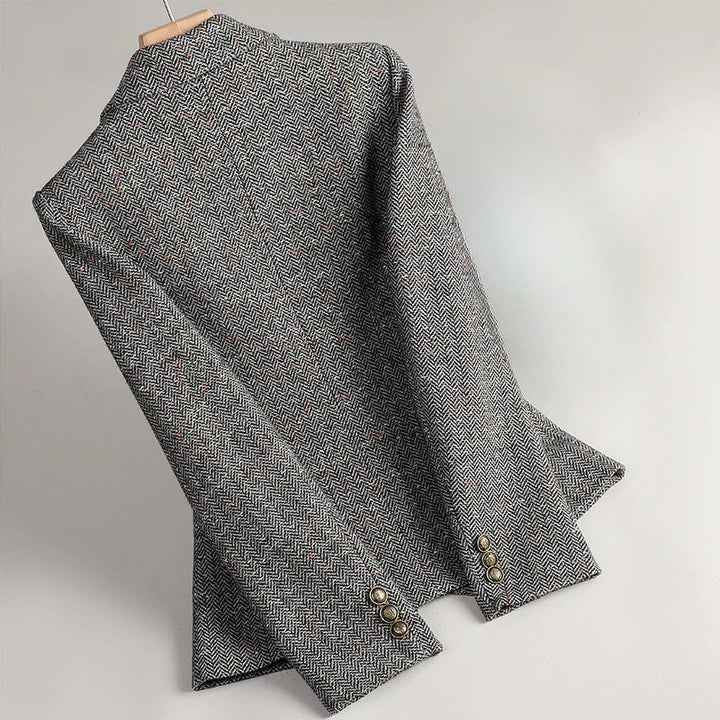 Cesira – Tweedblazer Mit Fischgrätenmuster