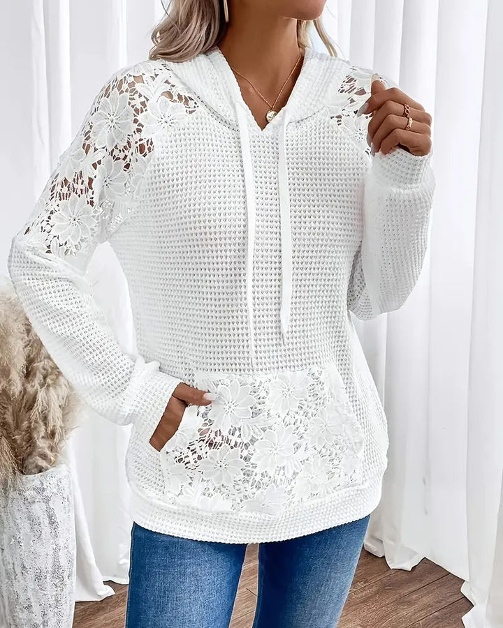 Laessa – Kapuzenpullover Mit Blumen Muster Und Fronttasche