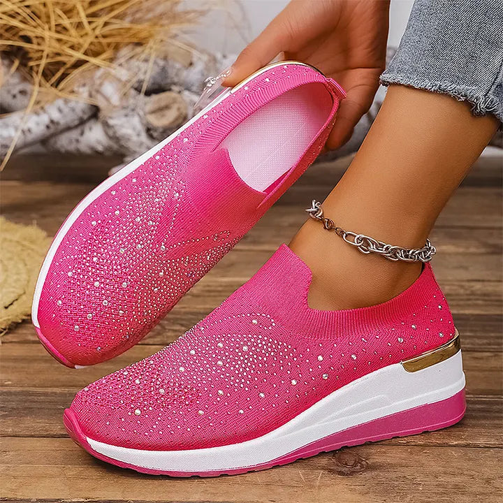 Josia - Slip-on Sneaker Mit Schmetterlingsmuster Aus Strasssteinen