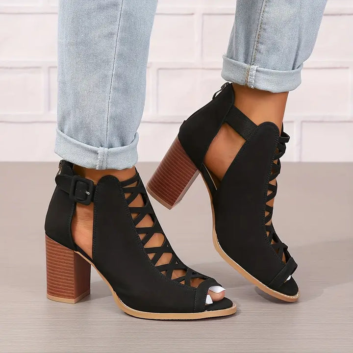 Ruzilya - Elegante Sandalen Mit Klobigem Absatz