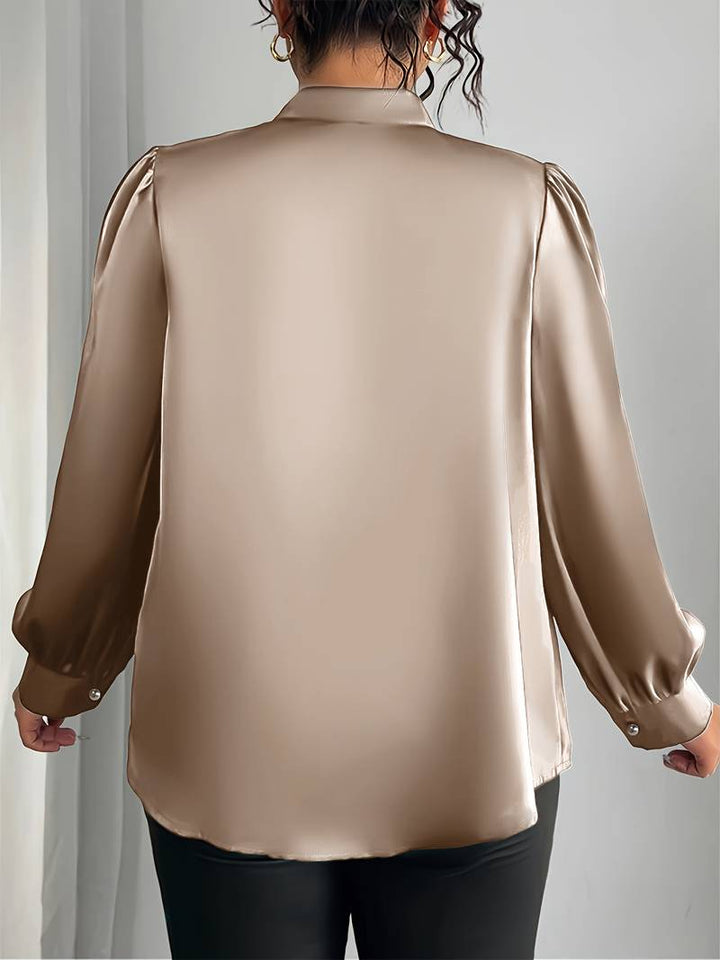 Elisheva - Elegantes Shirt Mit Bubble-Ärmeln Und V-Ausschnitt