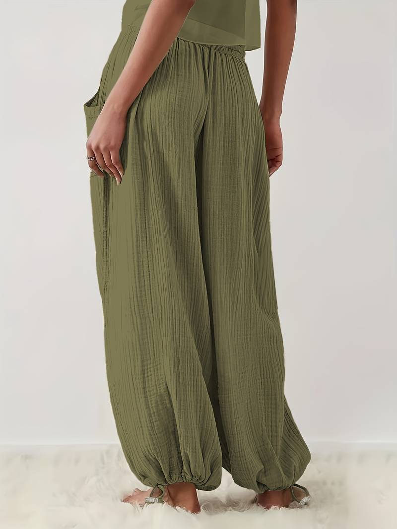 Marielle - Lässige Hose Mit Weitem Bein Und Knöchellanger Passform