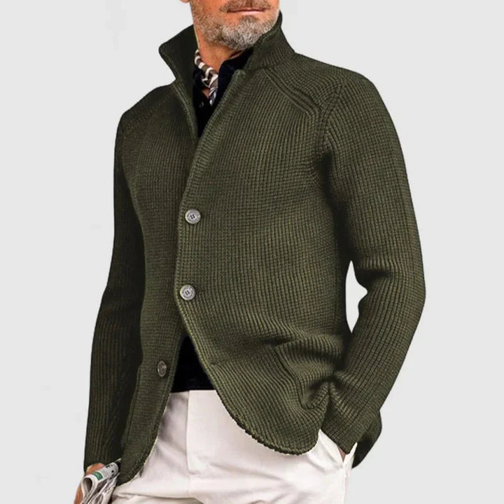 Maester – Eleganter Langarm Cardigan Mit Knöpfen