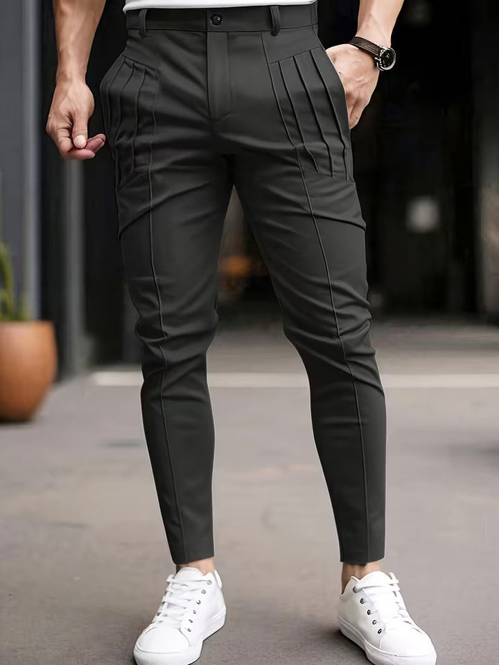 Altmann – Slim Fit Hose mit Bundfalten Und Eingrifftaschen