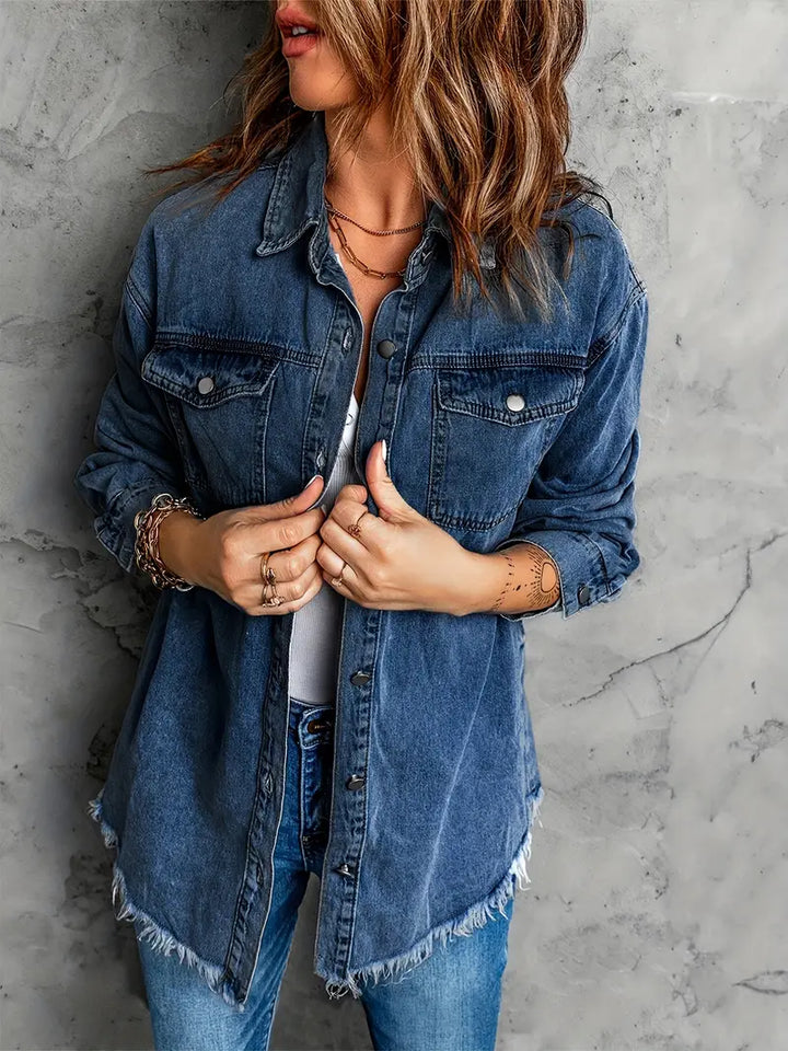 Malika - Langärmelige Denim Jacke