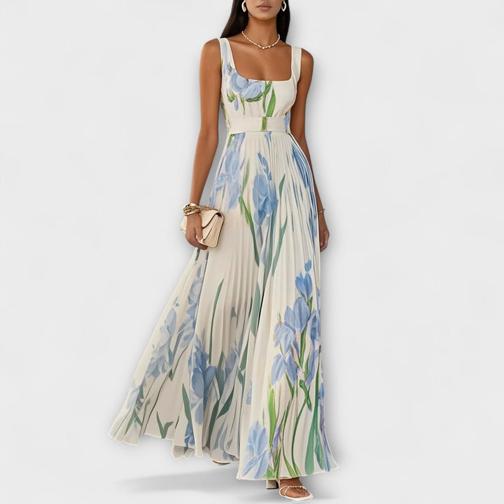 Tressa – Stilvolles Armelloses Blumen Kleid