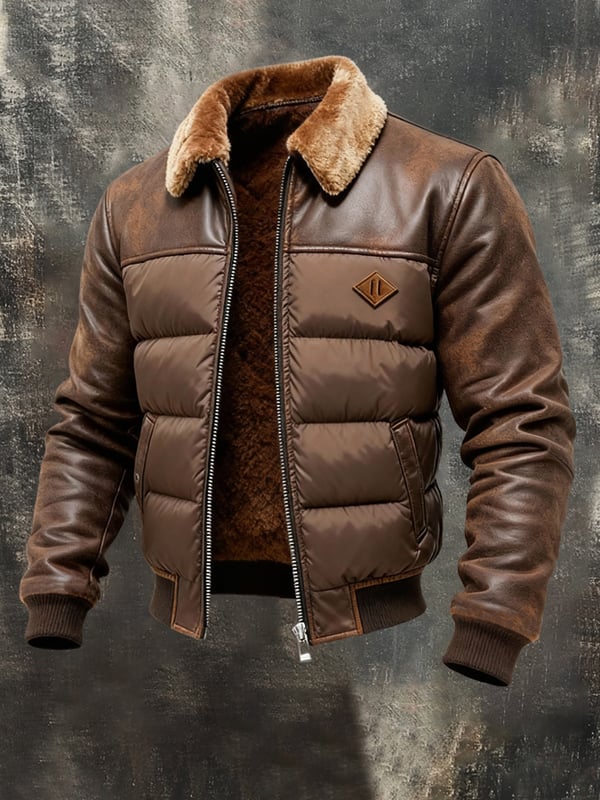 Giorgio – Retro Outdoor Jacke Aus Warmem Weichem Leder