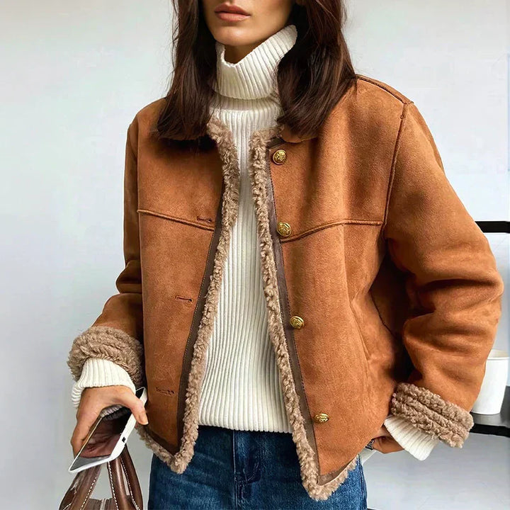 Quenita – Warme Und Elegante Leder Jacke