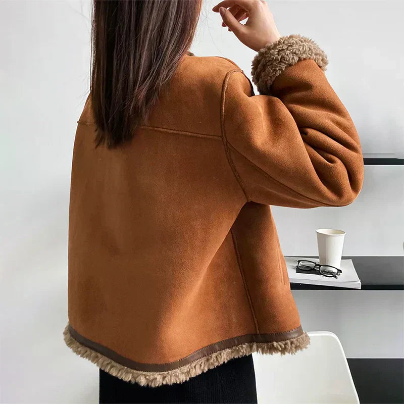 Quenita – Warme Und Elegante Leder Jacke