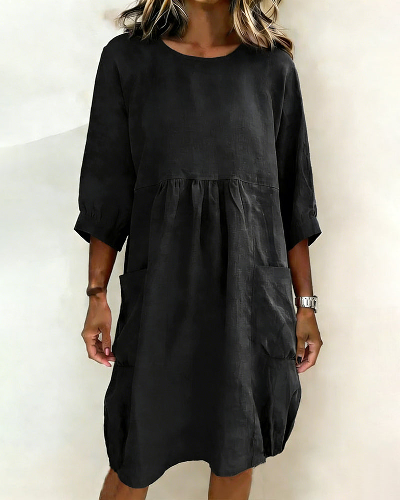 Maleesha - Stilvolles Kleid Mit Weiten Ärmeln