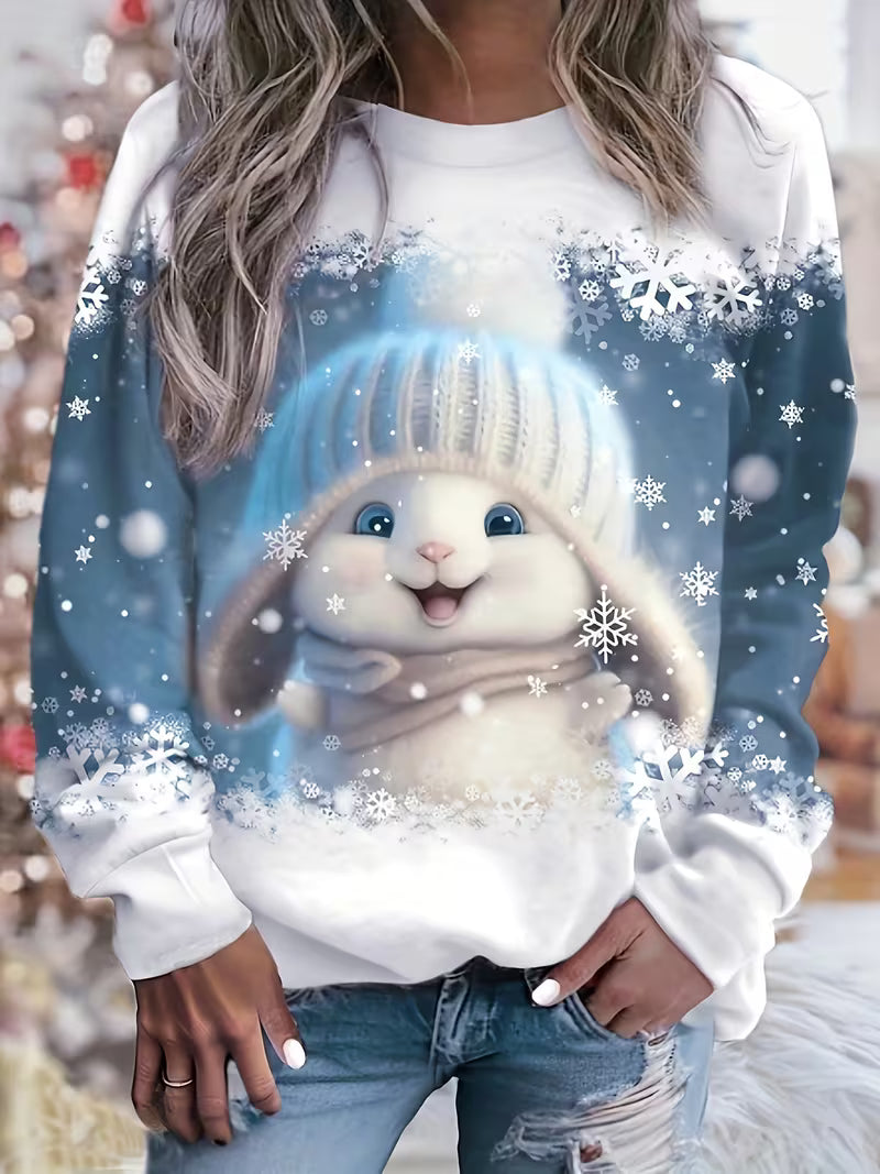 Jeila – Weihnachts-Sweatshirt Mit Grenzüberschreitendem Aufdruck