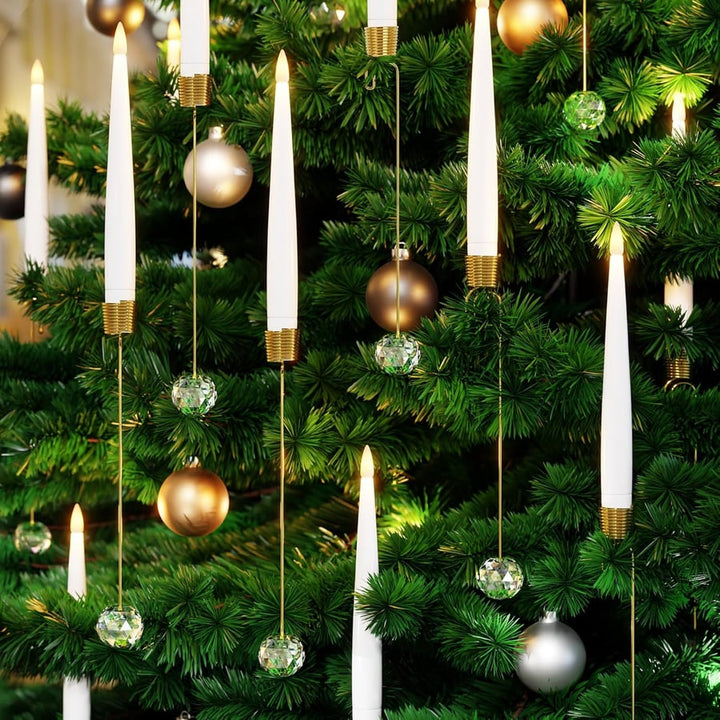 TreeLume - LED-Kerzen für Den Weihnachtsbaum Mit Kristallkugel-Haken