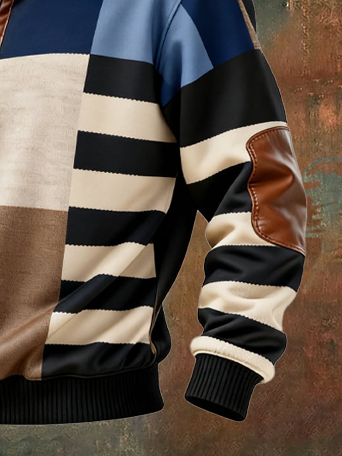 Stoinis – Lässiges Sweatshirt Mit Langen Ärmeln Und Farbblock Drucken