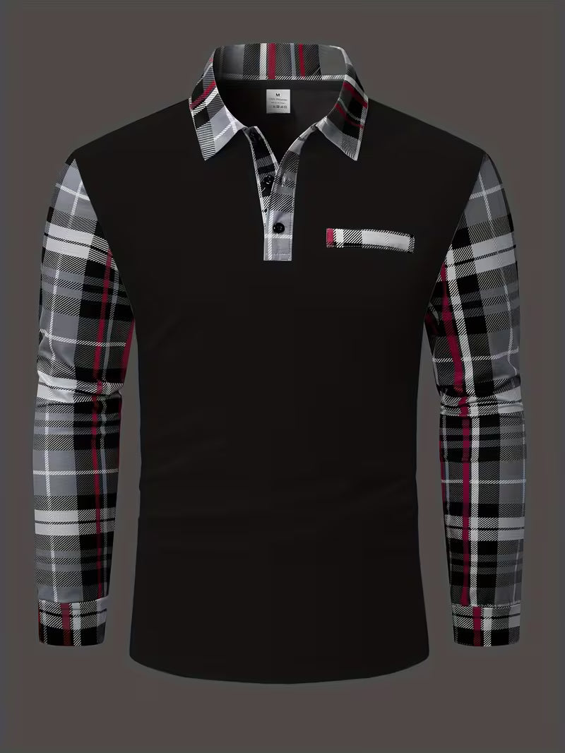 Yiannis – Langarmshirt mit Brustapplikation
