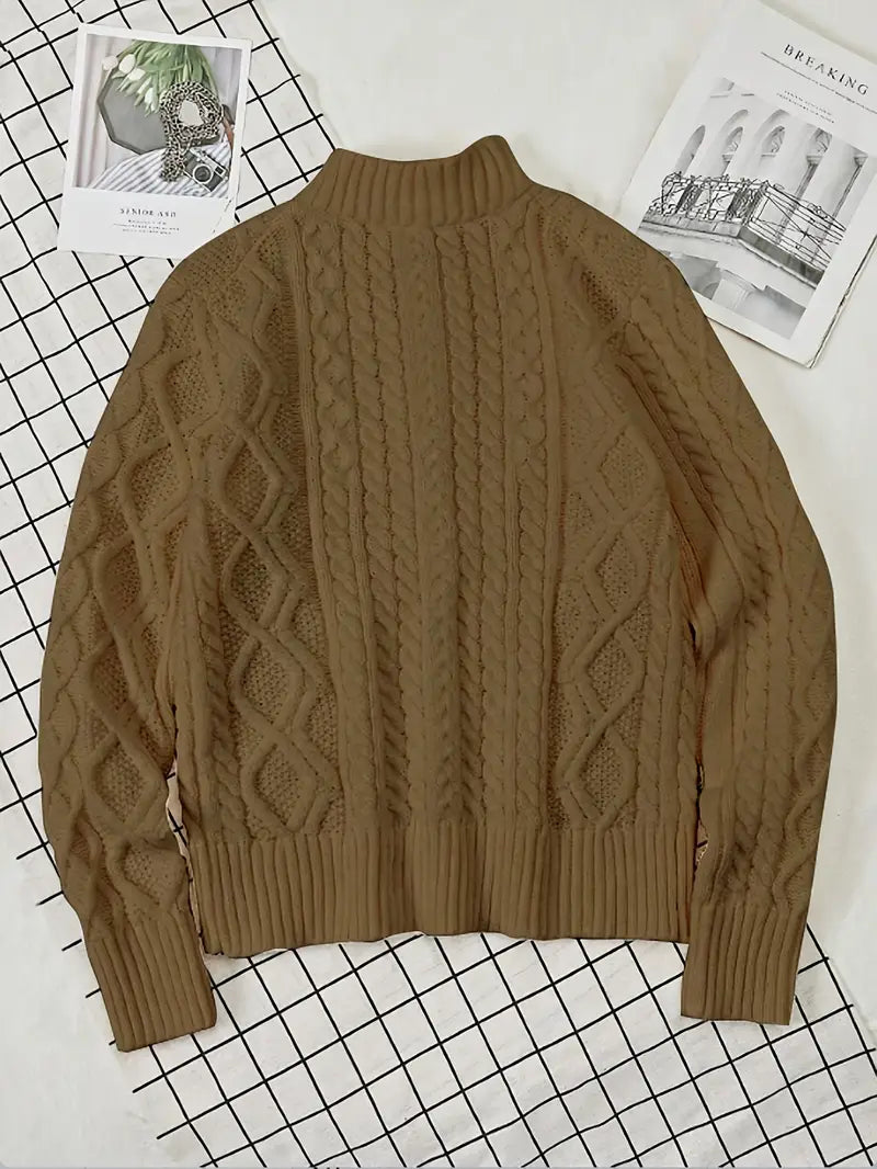 Rabada – Strickpullover Mit Halbem Reißverschluss Und Stehkragen