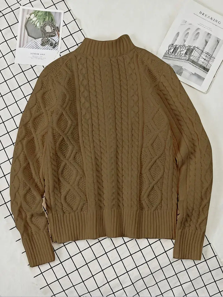 Rabada – Strickpullover Mit Halbem Reißverschluss Und Stehkragen