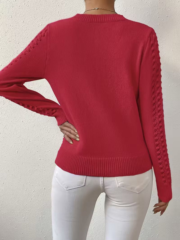 Shannen - Langärmeliger Strickpullover