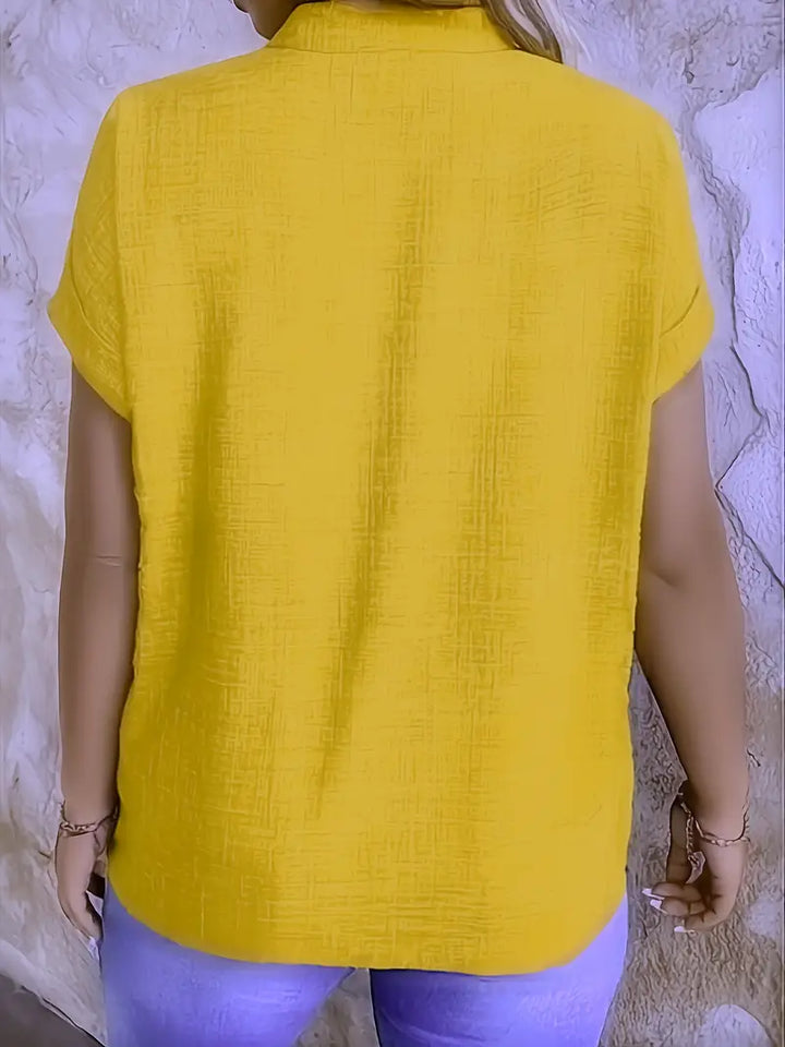 Rosabelle - Lässige Bluse Mit V Ausschnitt