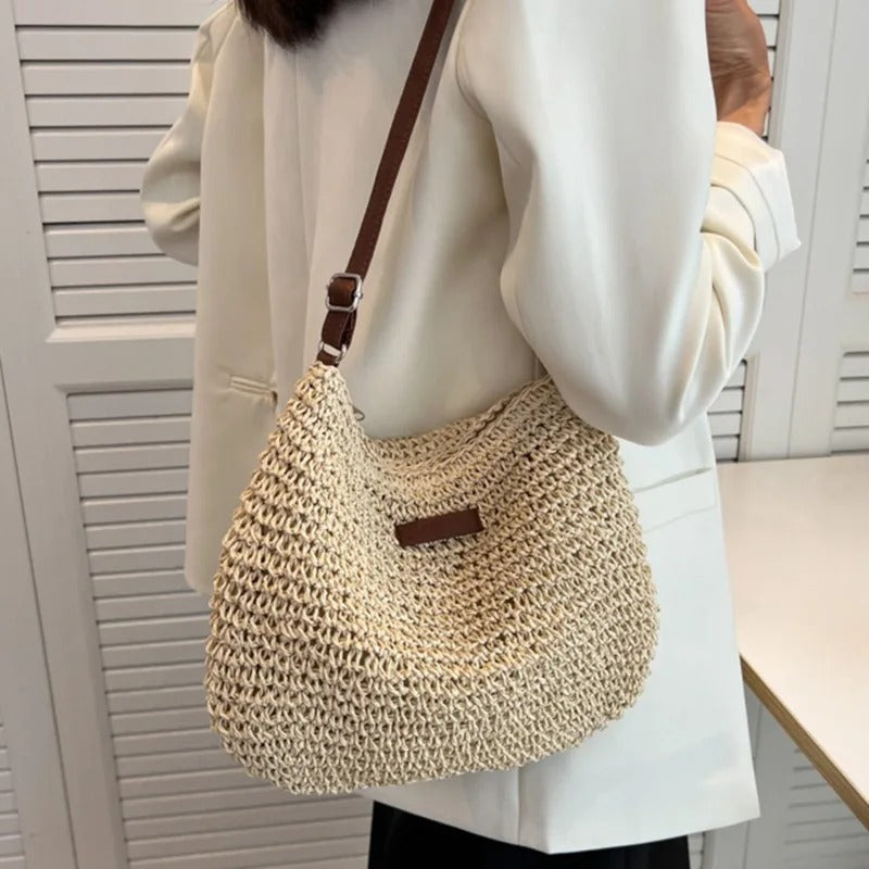 Tatienne – Stroh Umhänge Tasche