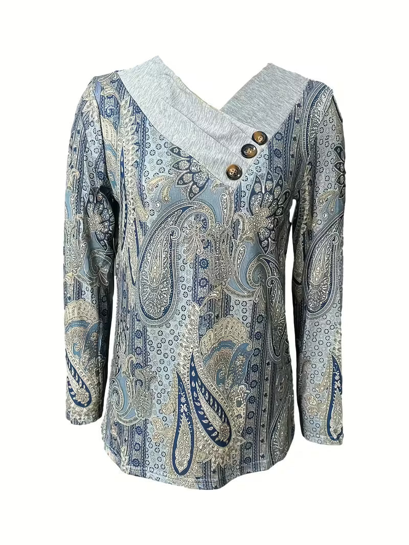 Vinja – Oberteil Mit Rollkragen Und Paisley-Muster