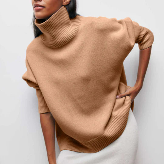 Kinvara – Oversized Baumwoll Pullover Mit Umgeschlagenem Kragen