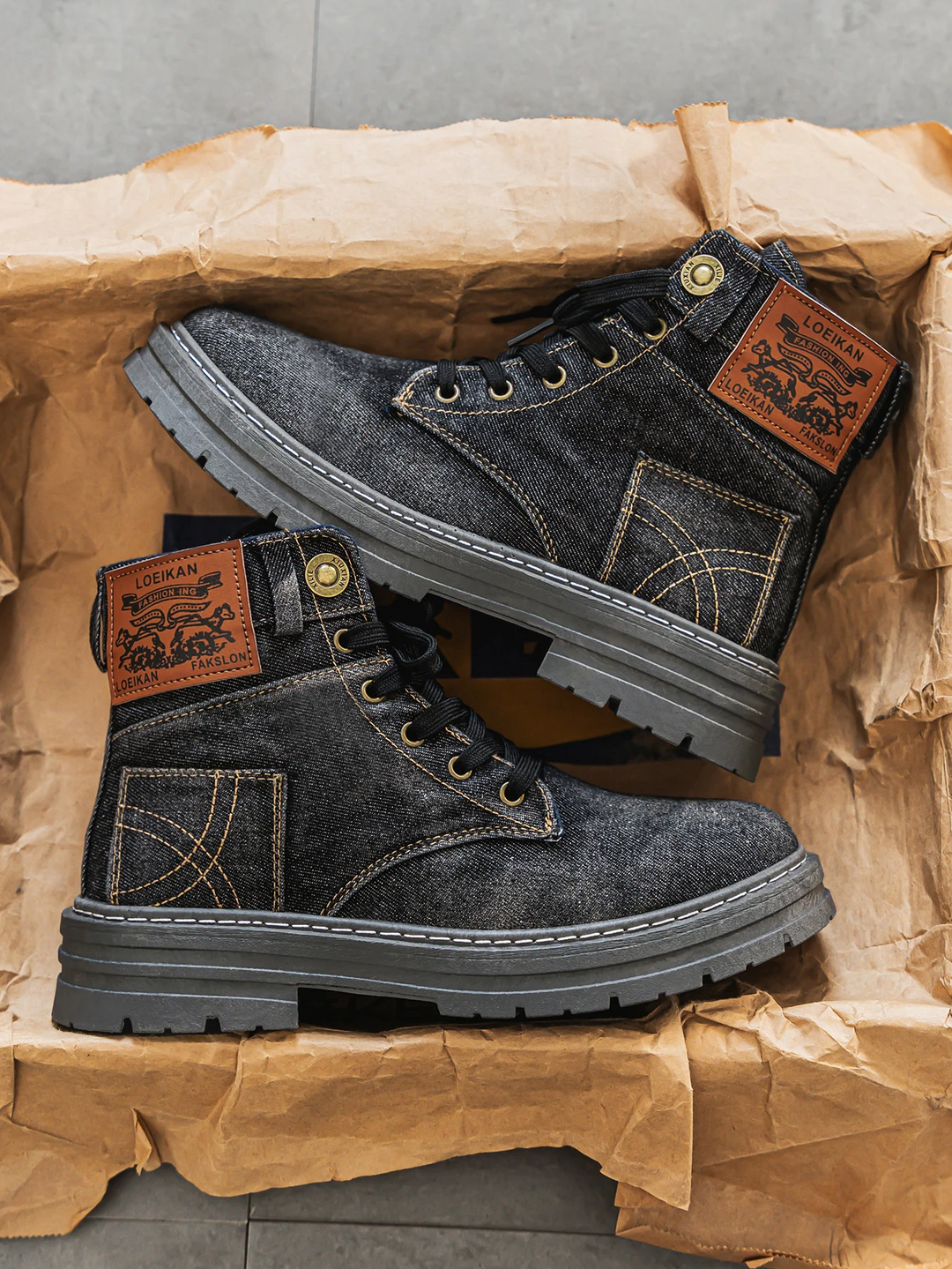 Otero - Stilvolle Jeansstoff Stiefel