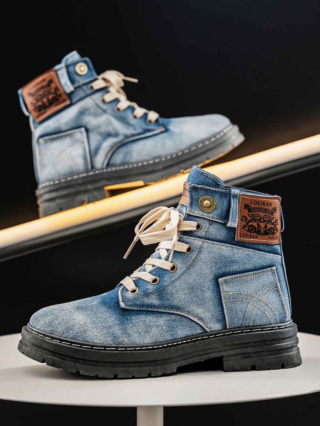 Otero - Stilvolle Jeansstoff Stiefel