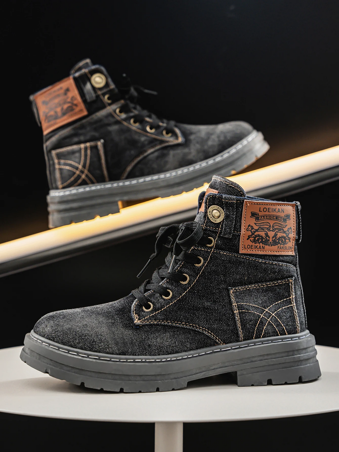 Otero - Stilvolle Jeansstoff Stiefel