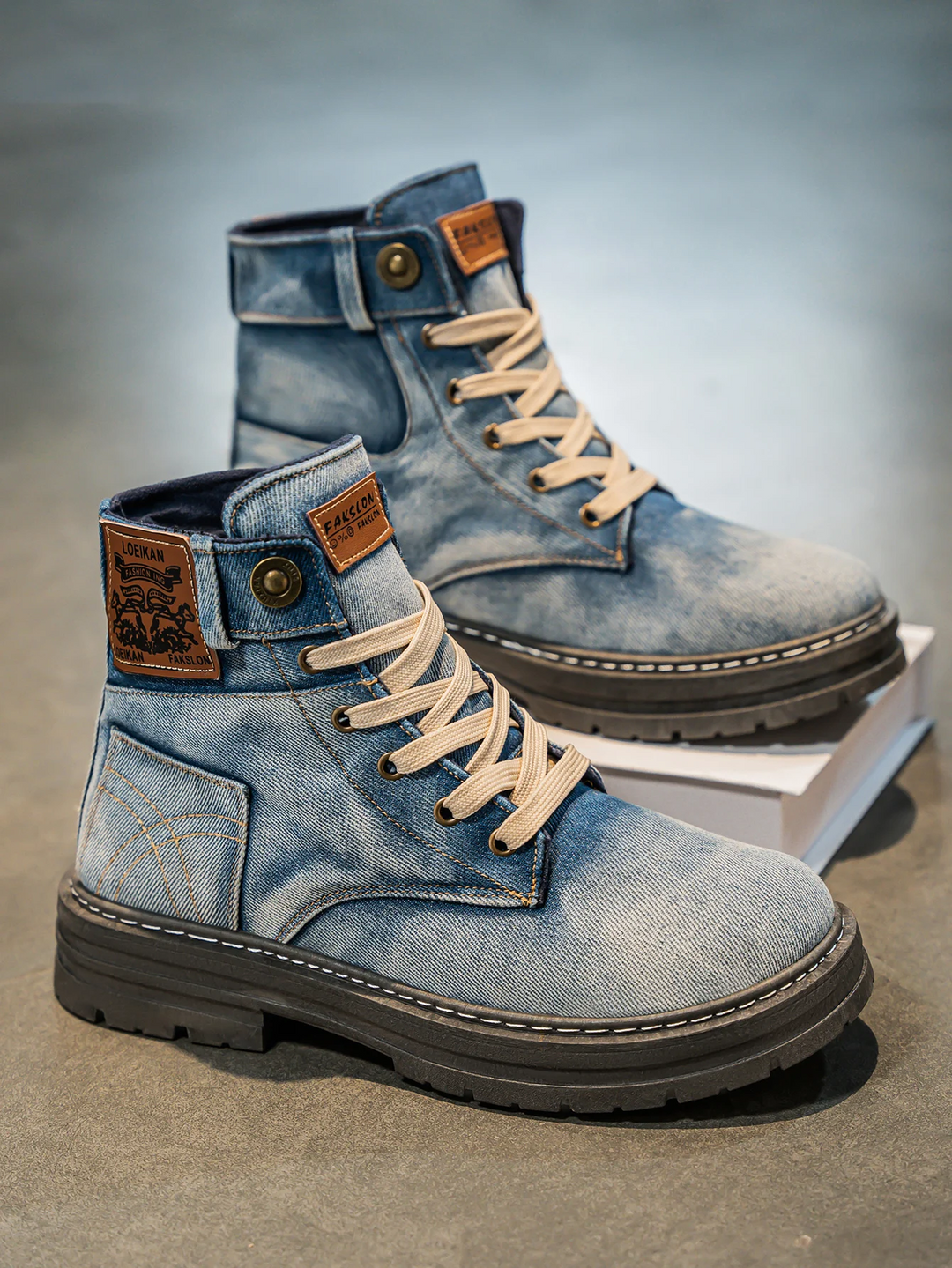 Otero - Stilvolle Jeansstoff Stiefel