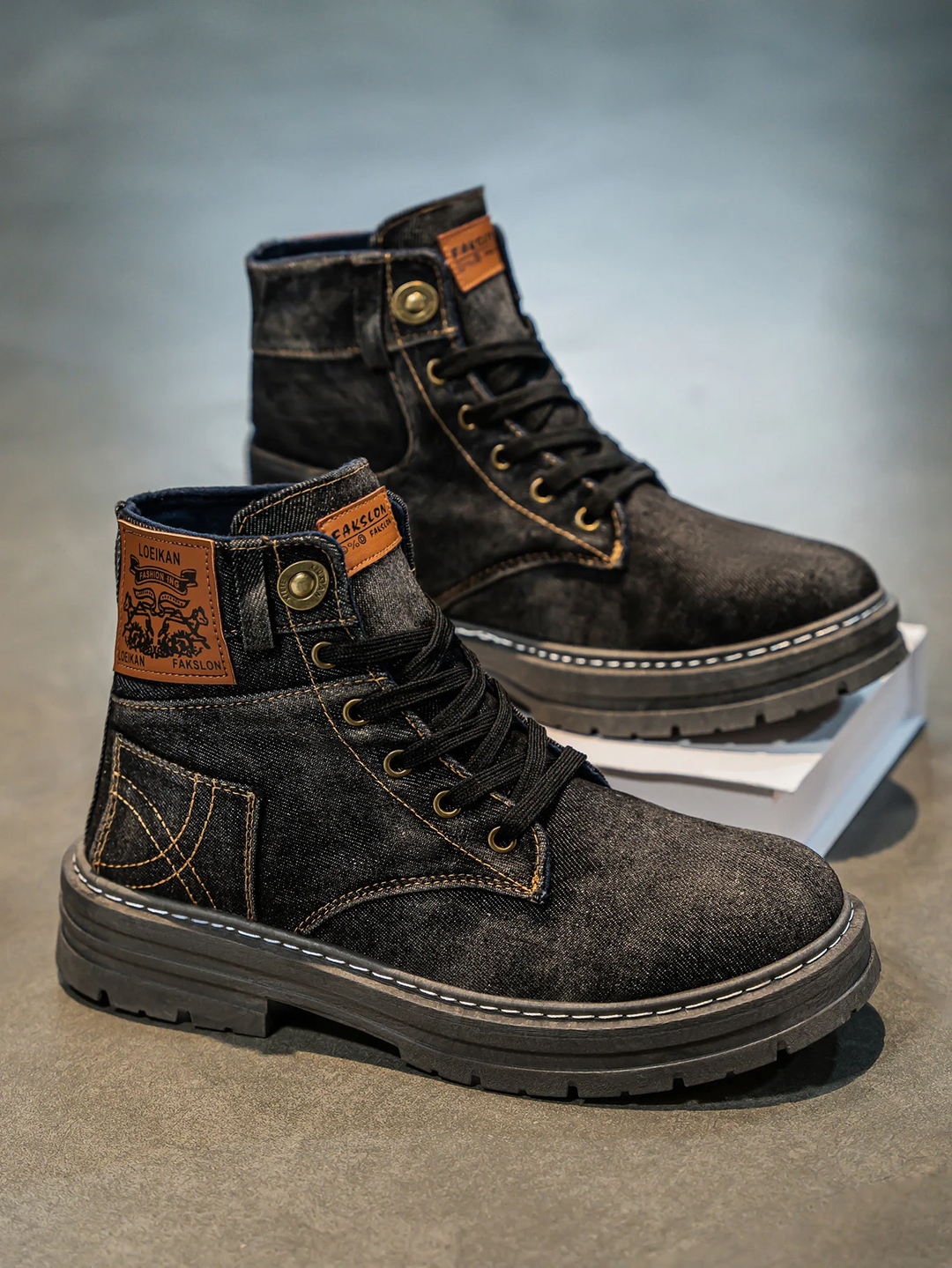 Otero - Stilvolle Jeansstoff Stiefel
