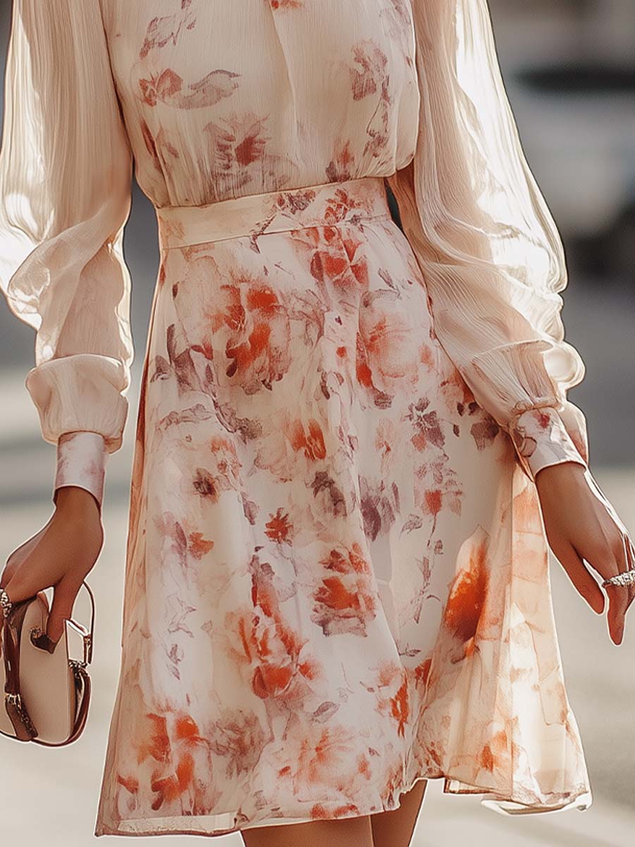 Shiella – Plissee Kleid Mit Blumenmuster