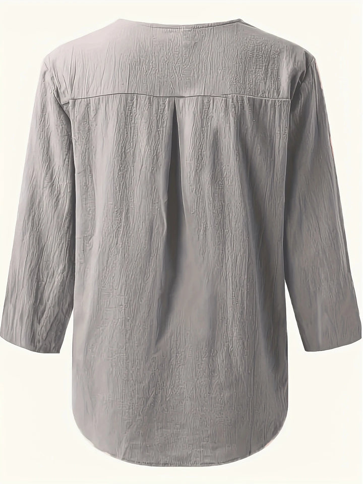 Mykaela – Lässige Bluse Aus Baumwolle Und Leinen