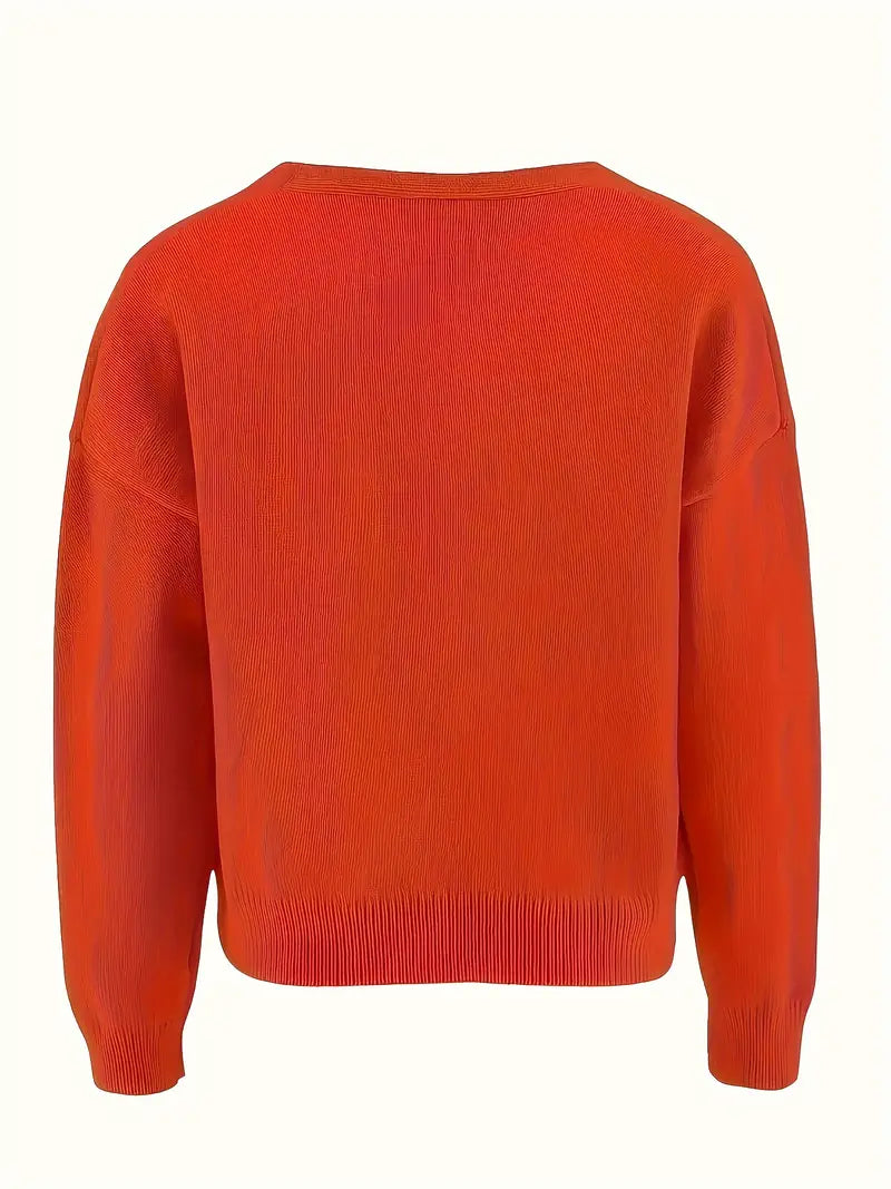 Korina – Eleganter Langarm Strickjacke Mit Knöpfen